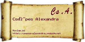 Csépes Alexandra névjegykártya