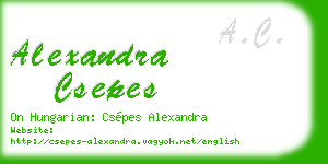 alexandra csepes business card